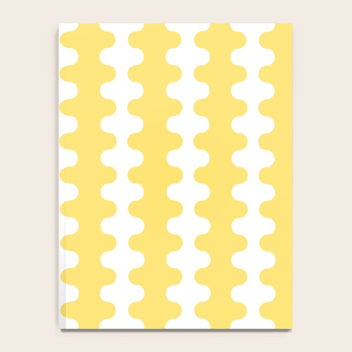 Vertical Stripes Yellow and White Ogee A-Go-Go Pop Pattern Notebook Gallery Image 4