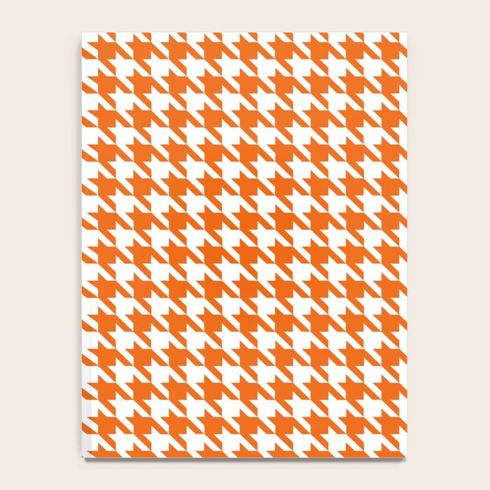 Orange Classic houndstooth pattern Notebook Gallery Image 4