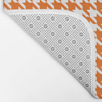 Orange Classic houndstooth pattern Bath Mat Gallery Image 2