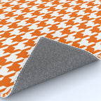 Orange Classic houndstooth pattern Rug Gallery Image 4