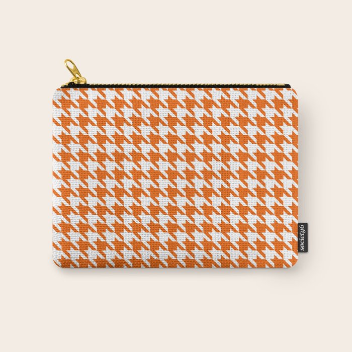 Orange Classic houndstooth pattern Carry All Pouch Gallery Image 1