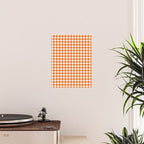 Orange Classic houndstooth pattern Poster Gallery Image 2