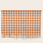 Orange Classic houndstooth pattern Wall Hanging Gallery Image 1