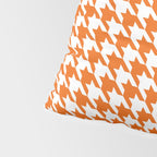 Orange Classic houndstooth pattern Pillow Sham Gallery Image 4
