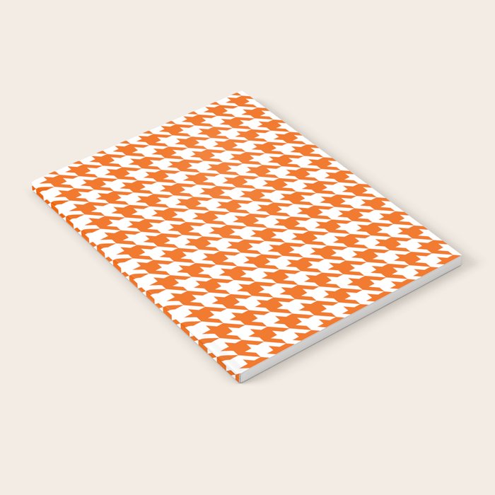Orange Classic houndstooth pattern Notebook Gallery Image 2