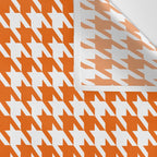 Orange Classic houndstooth pattern Wall Tapestry Gallery Image 3