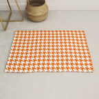 Orange Classic houndstooth pattern Rug Gallery Image 1