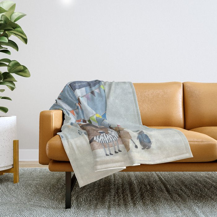 little adventure days Throw Blanket Gallery Image 1