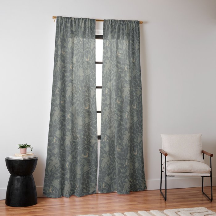 Mysterious Garden - moss green Window Curtain Gallery Image 14