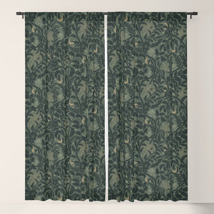 Mysterious Garden - moss green Window Curtain Gallery Image 5