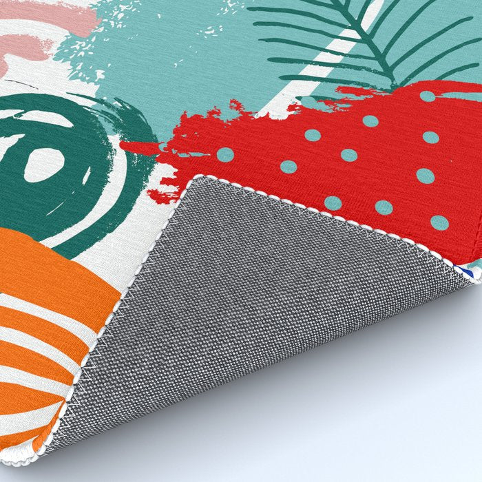 Summer Floral Prints, Abstract, Colourful Prints. Rug Gallery Image 4