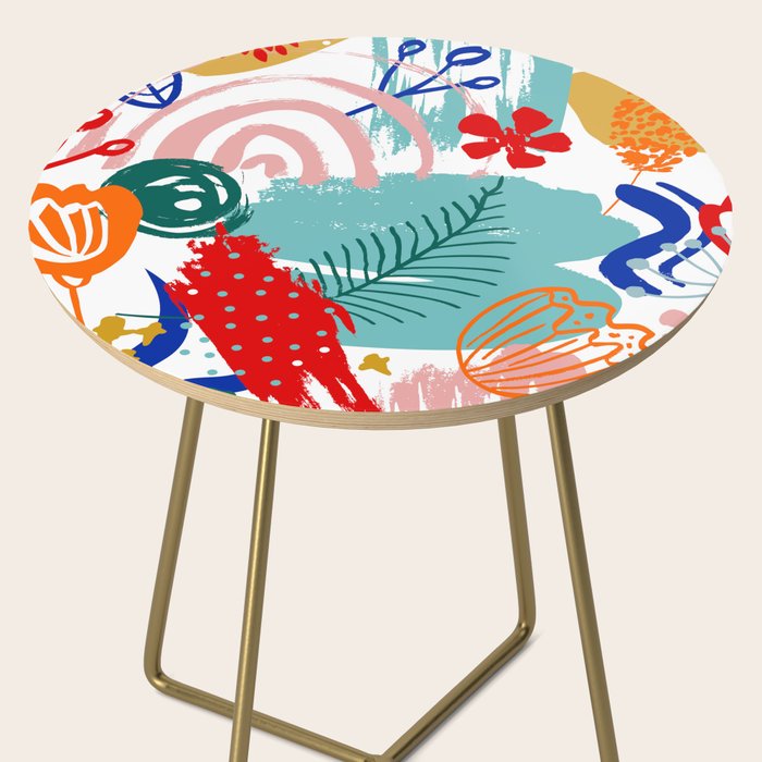 Summer Floral Prints, Abstract, Colourful Prints. Side Table Gallery Image 2