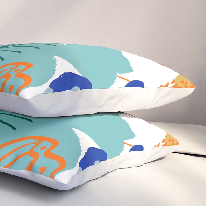 Summer Floral Prints, Abstract, Colourful Prints. Pillow Sham Gallery Image 3