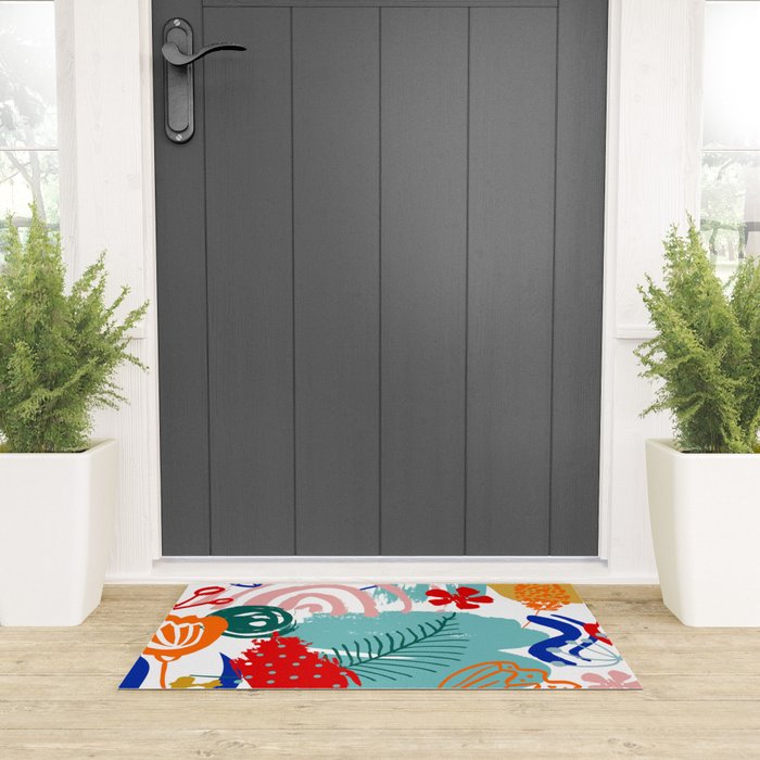 Summer Floral Prints, Abstract, Colourful Prints. Welcome Mat Gallery Image 3