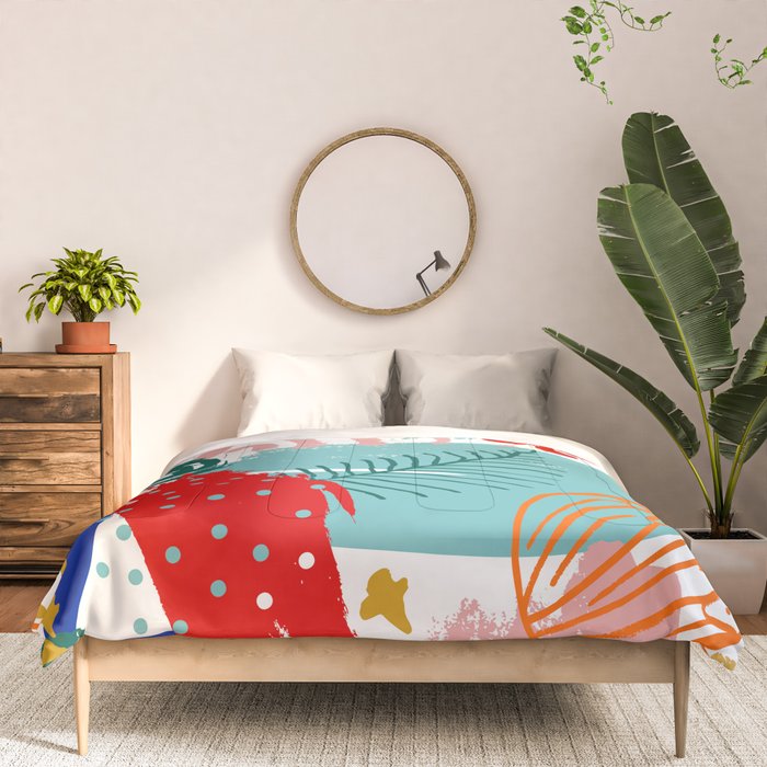 Summer Floral Prints, Abstract, Colourful Prints. Comforter Gallery Image 3