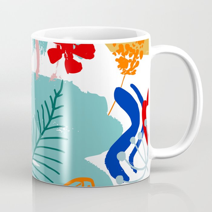Summer Floral Prints, Abstract, Colourful Prints. Coffee Mug Gallery Image 1