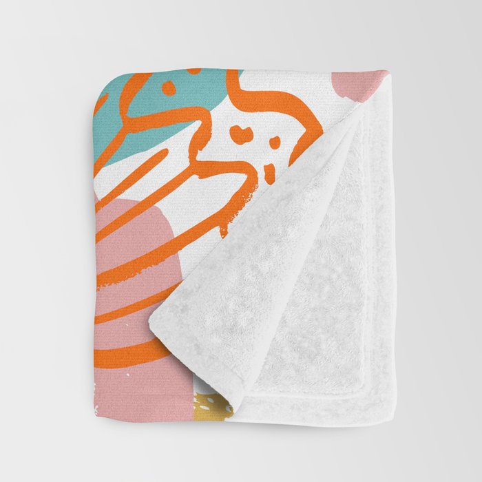 Summer Floral Prints, Abstract, Colourful Prints. Throw Blanket Gallery Image 3