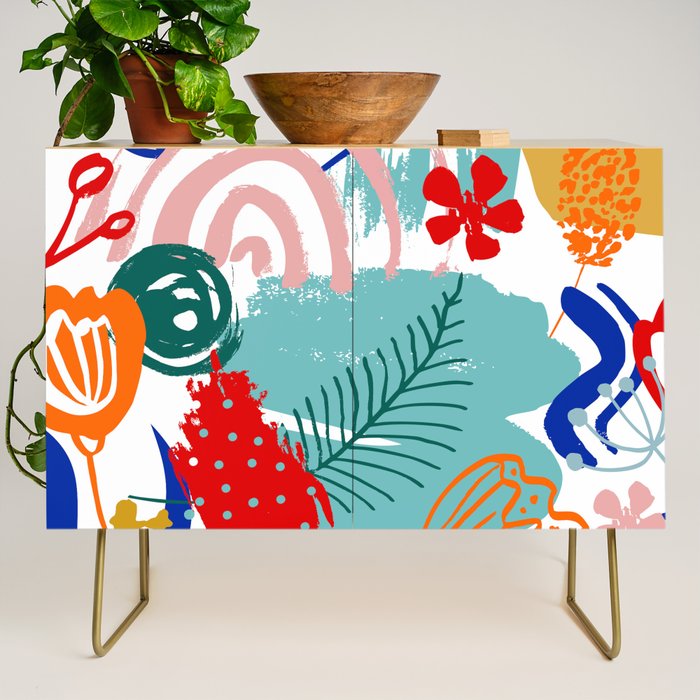 Summer Floral Prints, Abstract, Colourful Prints. Credenza Gallery Image 1