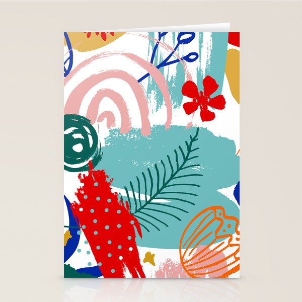 Summer Floral Prints, Abstract, Colourful Prints. Stationery Card Gallery Image 2