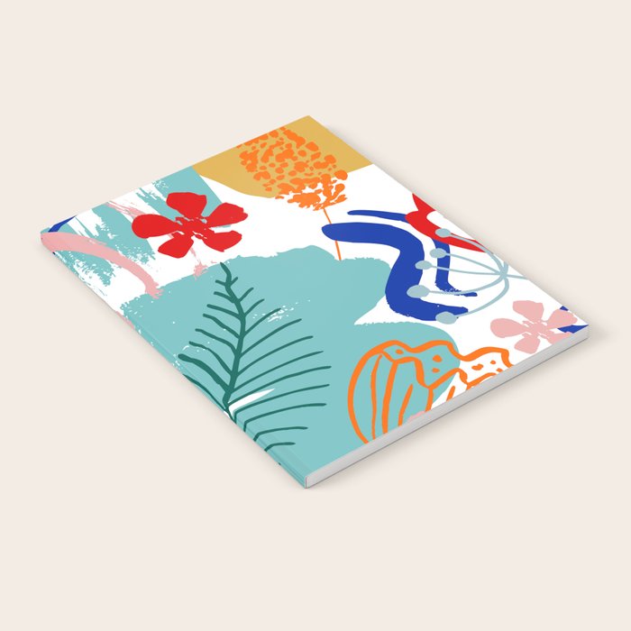 Summer Floral Prints, Abstract, Colourful Prints. Notebook Gallery Image 1