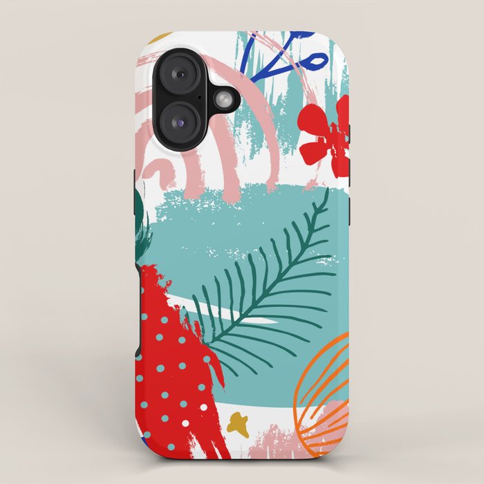 Summer Floral Prints, Abstract, Colourful Prints. iPhone Case Gallery Image 1