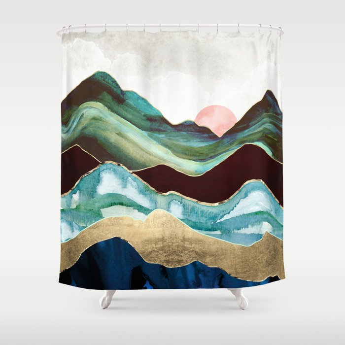 Velvet Mountains Shower Curtain Gallery Image 1