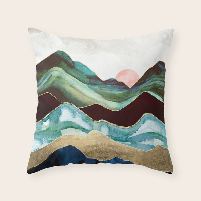 Velvet Mountains Throw Pillow Gallery Image 1