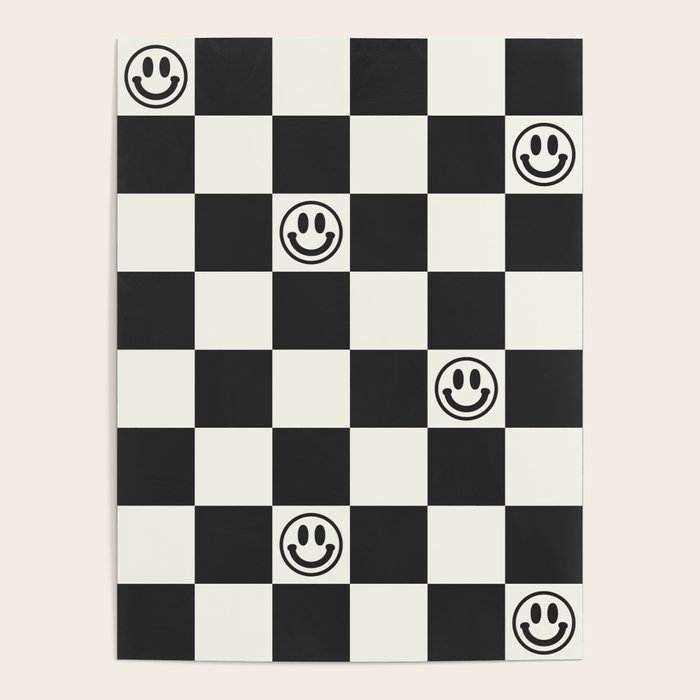 Smiley Face & Checkerboard  Poster Gallery Image 4