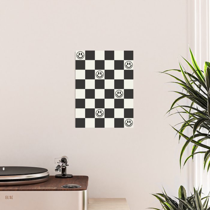 Smiley Face & Checkerboard  Poster Gallery Image 2