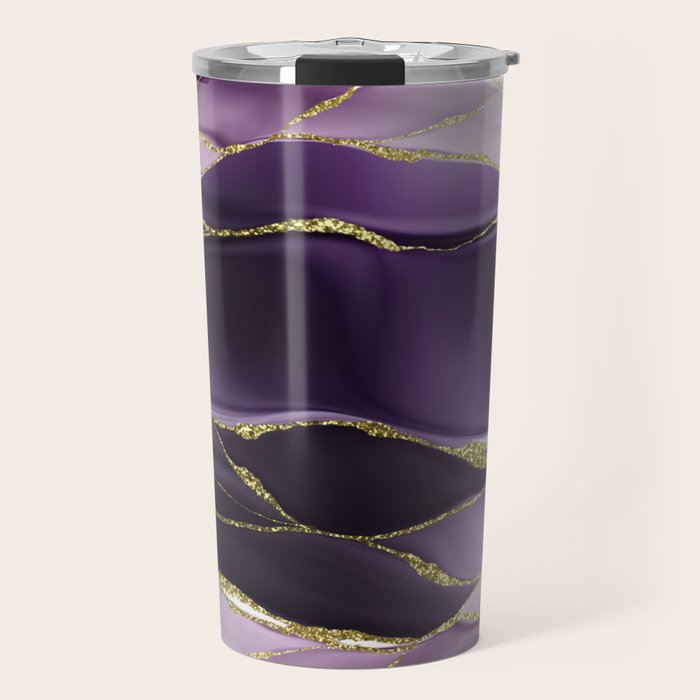 Day And Night Purple Marble Landscape Travel Mug Gallery Image 1