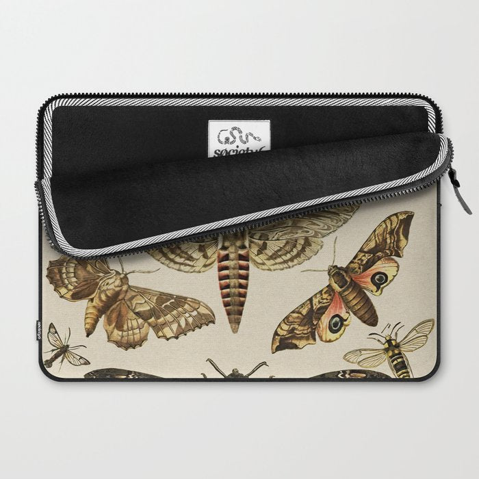 Vintage Scientific Moth Chart Laptop Sleeve Gallery Image 2