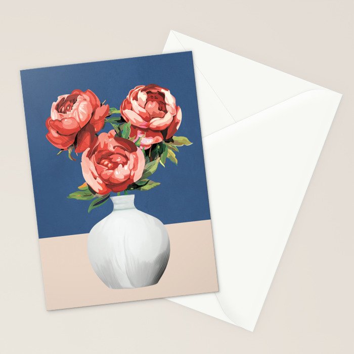 Vase of Flowers 2 Stationery Card Gallery Image 2