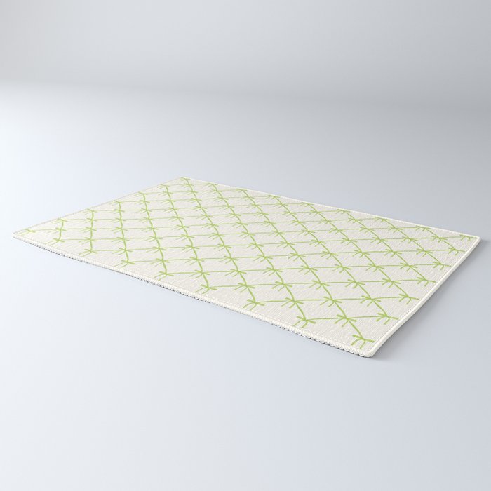 Bows & Ribbons Pattern V Green Rug Gallery Image 3