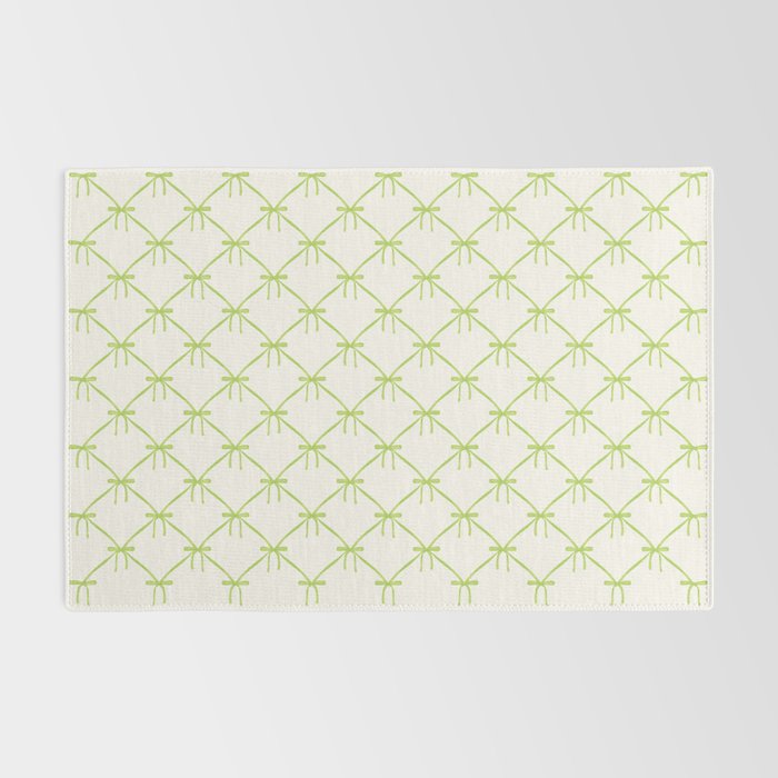 Bows & Ribbons Pattern V Green Rug Gallery Image 2