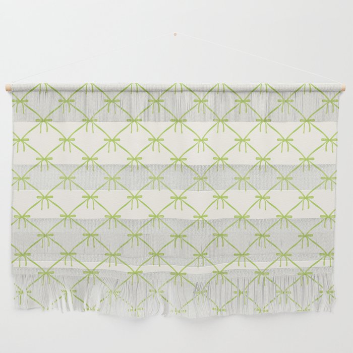 Bows & Ribbons Pattern V Green Wall Hanging Gallery Image 1