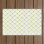 Bows & Ribbons Pattern V Green Outdoor Rug Gallery Image 1