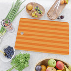Orange Stripes Bold Retro Contemporary Pattern  Cutting Board Gallery Image 2