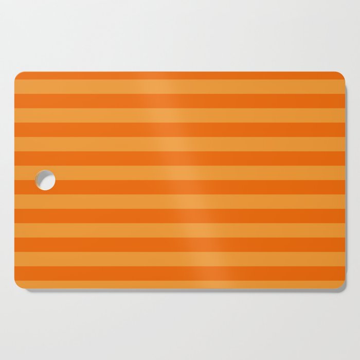 Orange Stripes Bold Retro Contemporary Pattern  Cutting Board Gallery Image 1