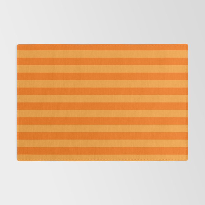 Orange Stripes Bold Retro Contemporary Pattern  Rug Gallery Image 2