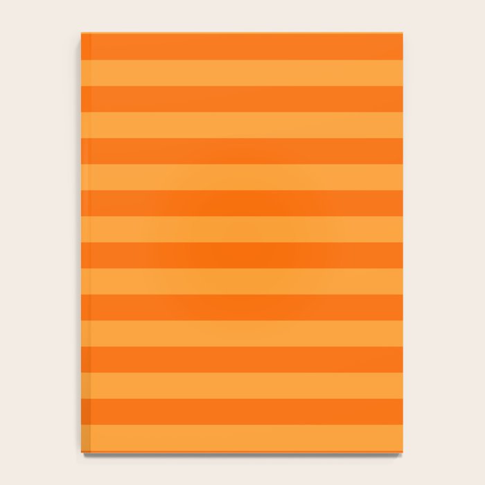 Orange Stripes Bold Retro Contemporary Pattern  Notebook Gallery Image 4