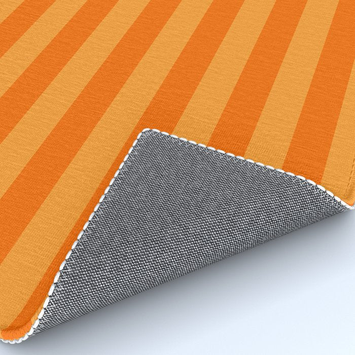 Orange Stripes Bold Retro Contemporary Pattern  Rug Gallery Image 4