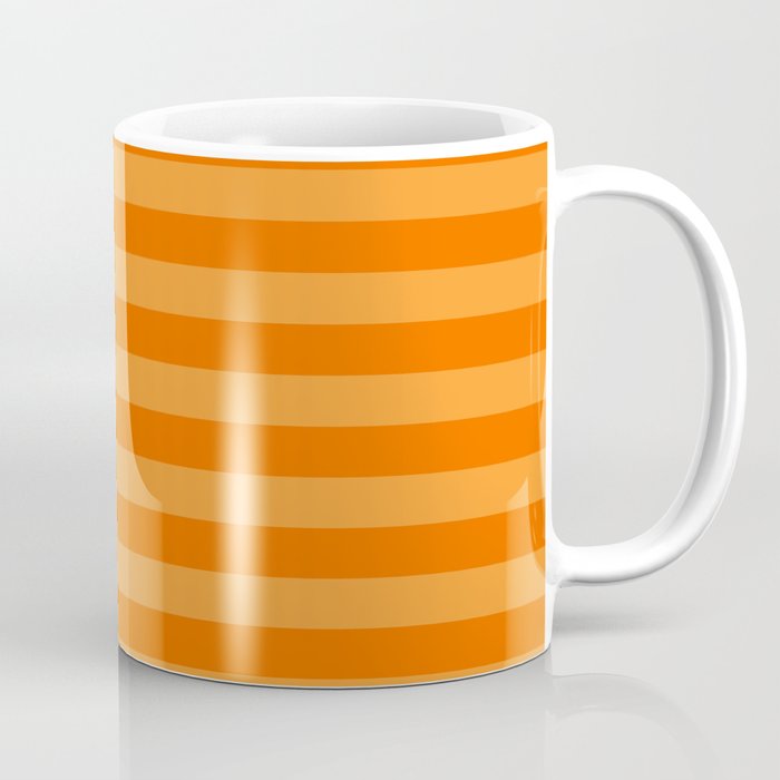 Orange Stripes Bold Retro Contemporary Pattern  Coffee Mug Gallery Image 1