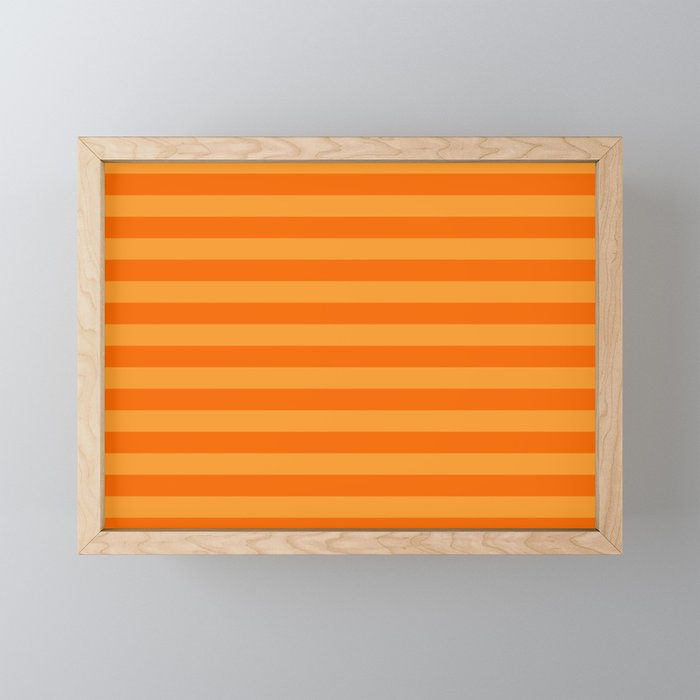 Orange Stripes Bold Retro Contemporary Pattern  Mini Art Print Gallery Image 1