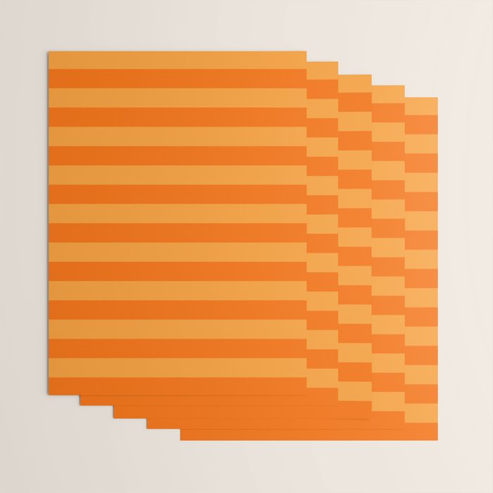 Orange Stripes Bold Retro Contemporary Pattern  Wrapping Paper Gallery Image 3