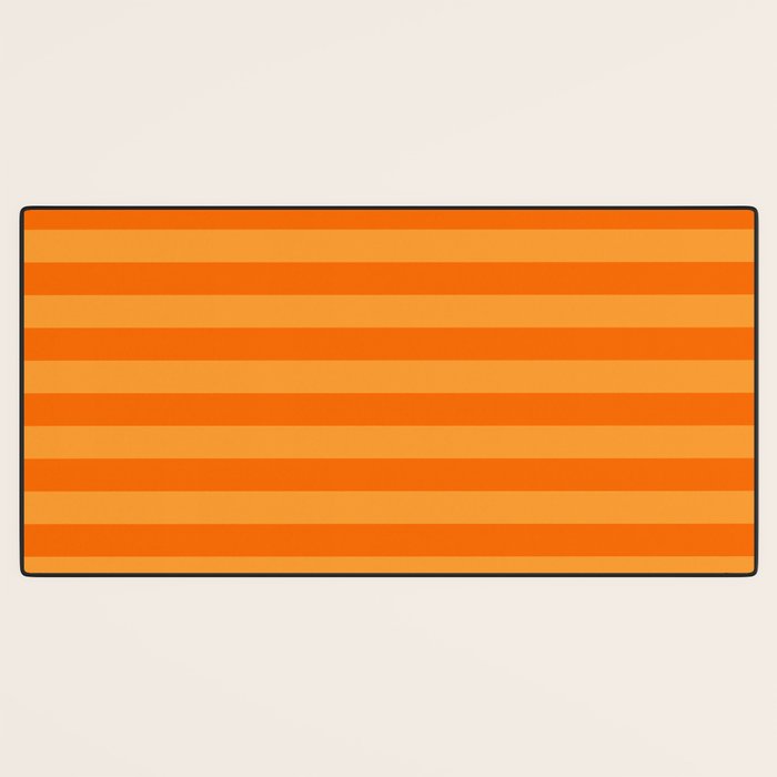 Orange Stripes Bold Retro Contemporary Pattern  Desk Mat Gallery Image 3