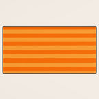 Orange Stripes Bold Retro Contemporary Pattern  Desk Mat Gallery Image 3