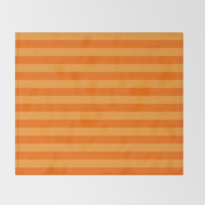 Orange Stripes Bold Retro Contemporary Pattern  Throw Blanket Gallery Image 2