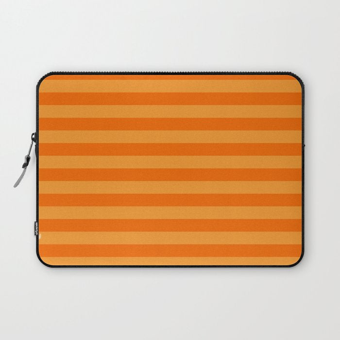 Orange Stripes Bold Retro Contemporary Pattern  Laptop Sleeve Gallery Image 1