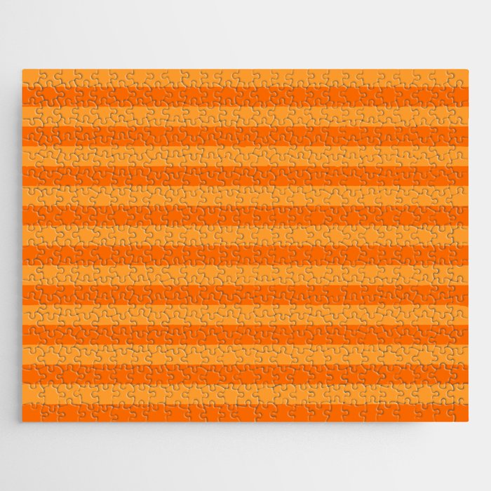 Orange Stripes Bold Retro Contemporary Pattern  Jigsaw Puzzle Gallery Image 1