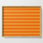Orange Stripes Bold Retro Contemporary Pattern  Serving Tray Gallery Image 1